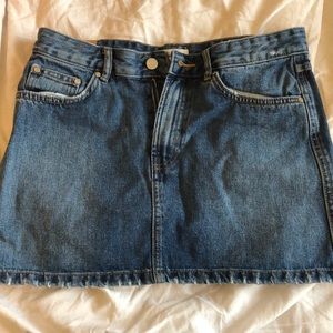 Authentic denim jean skirt